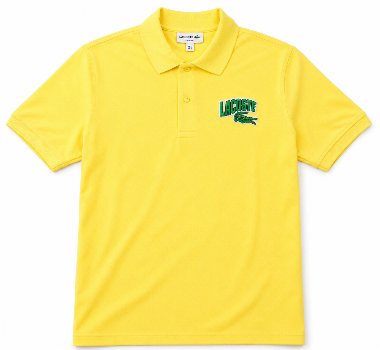 Lacoste Yellow Logo Polo Shirt reguler fit