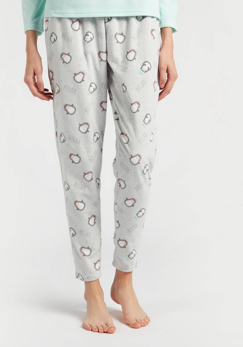 Cozy Collection Graphic Print T-shirt and All-Over Print Pyjama Set