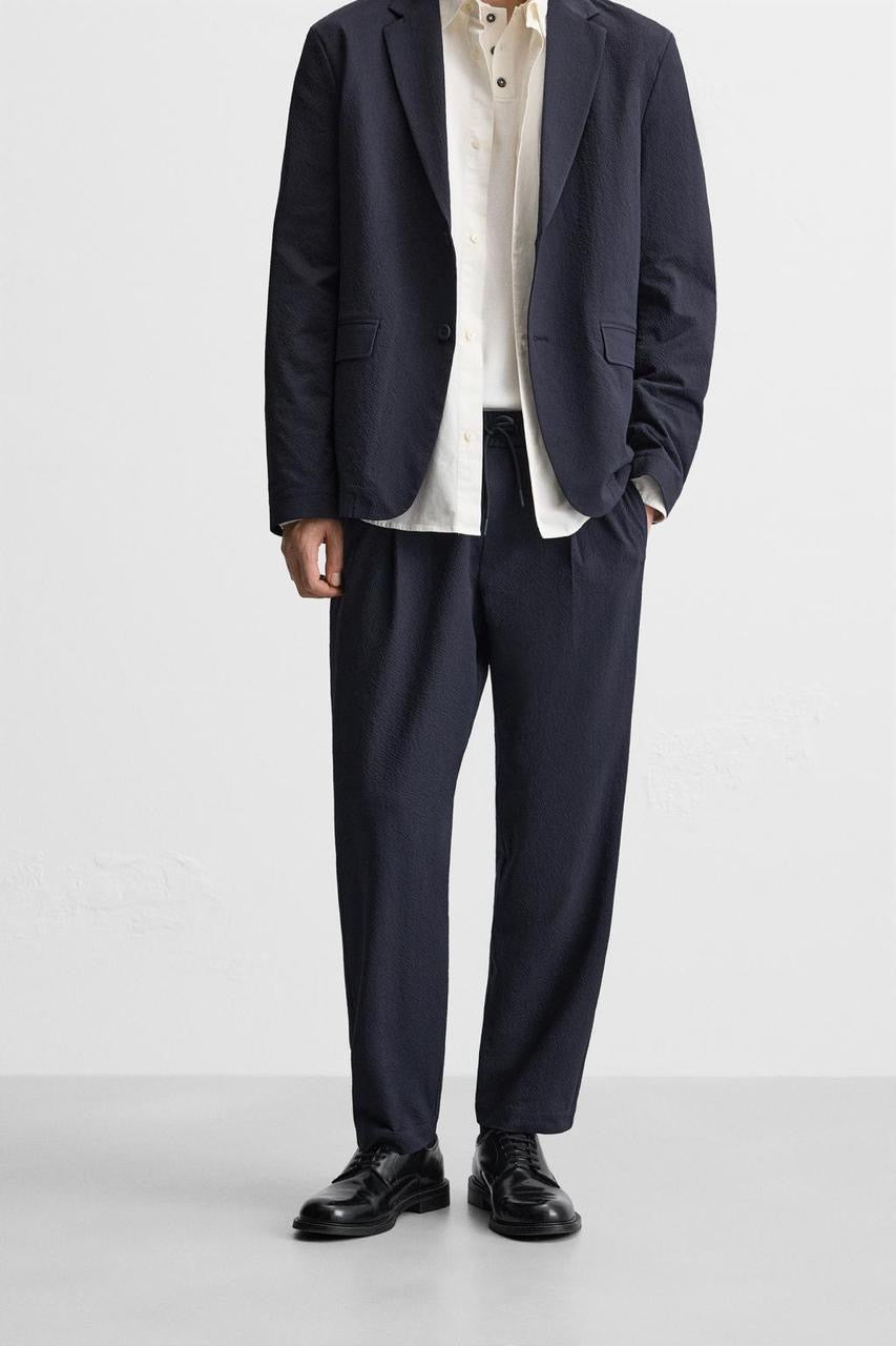 ZARA Textured Summer Trousers