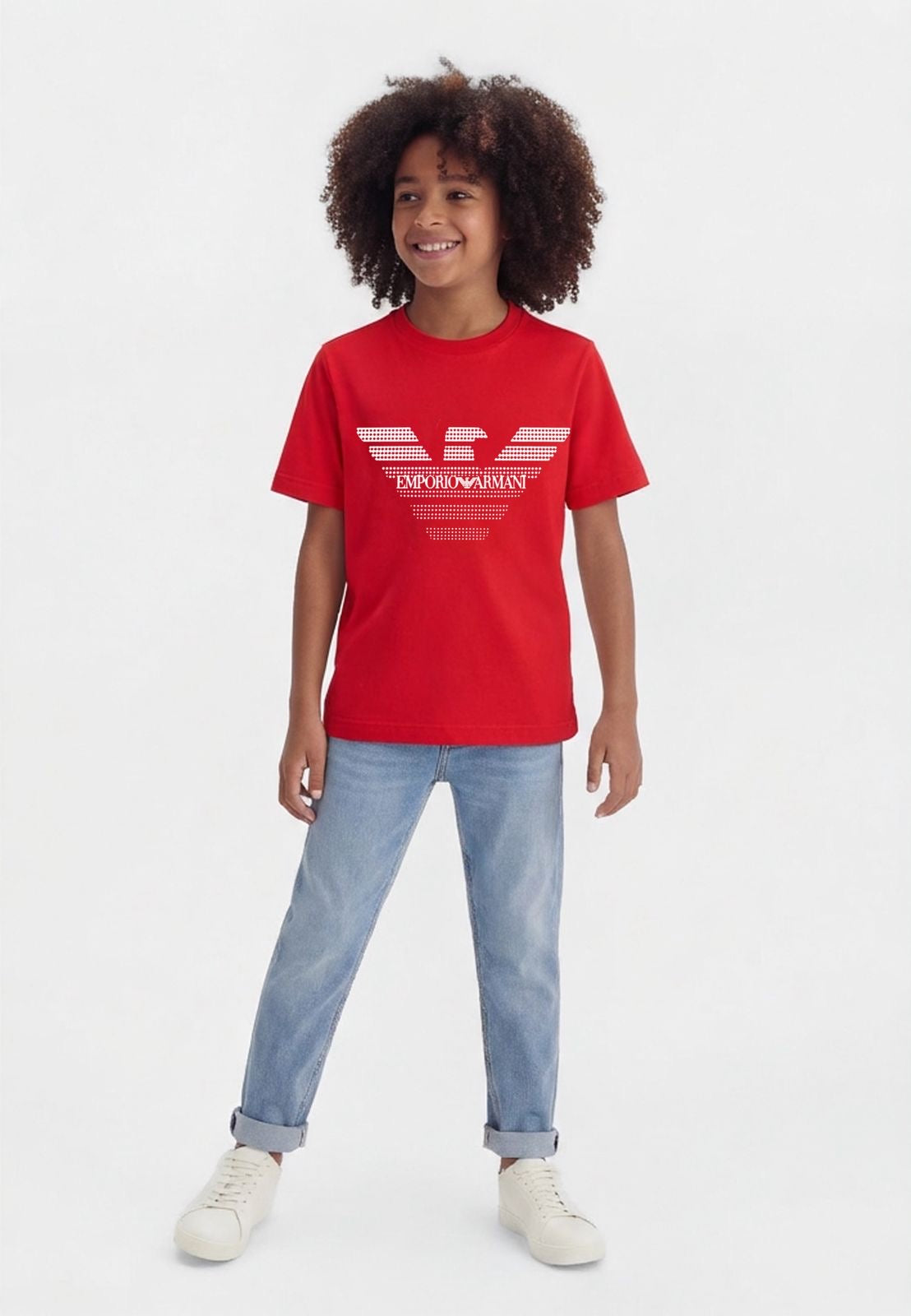 Emporio Armani Kids Logo Red T-Shirt