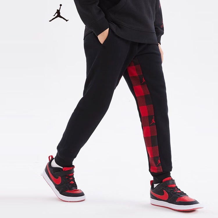 Air Jordan Buffalo Checked Fleece Joggers Black