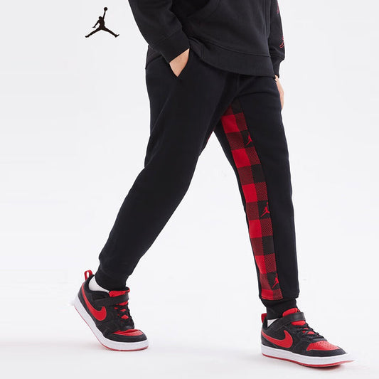 Air Jordan Buffalo Checked Fleece Joggers Black