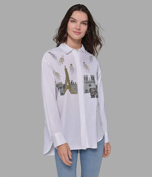 KARL LAGERFELD Women oversized shirt white   Castle
