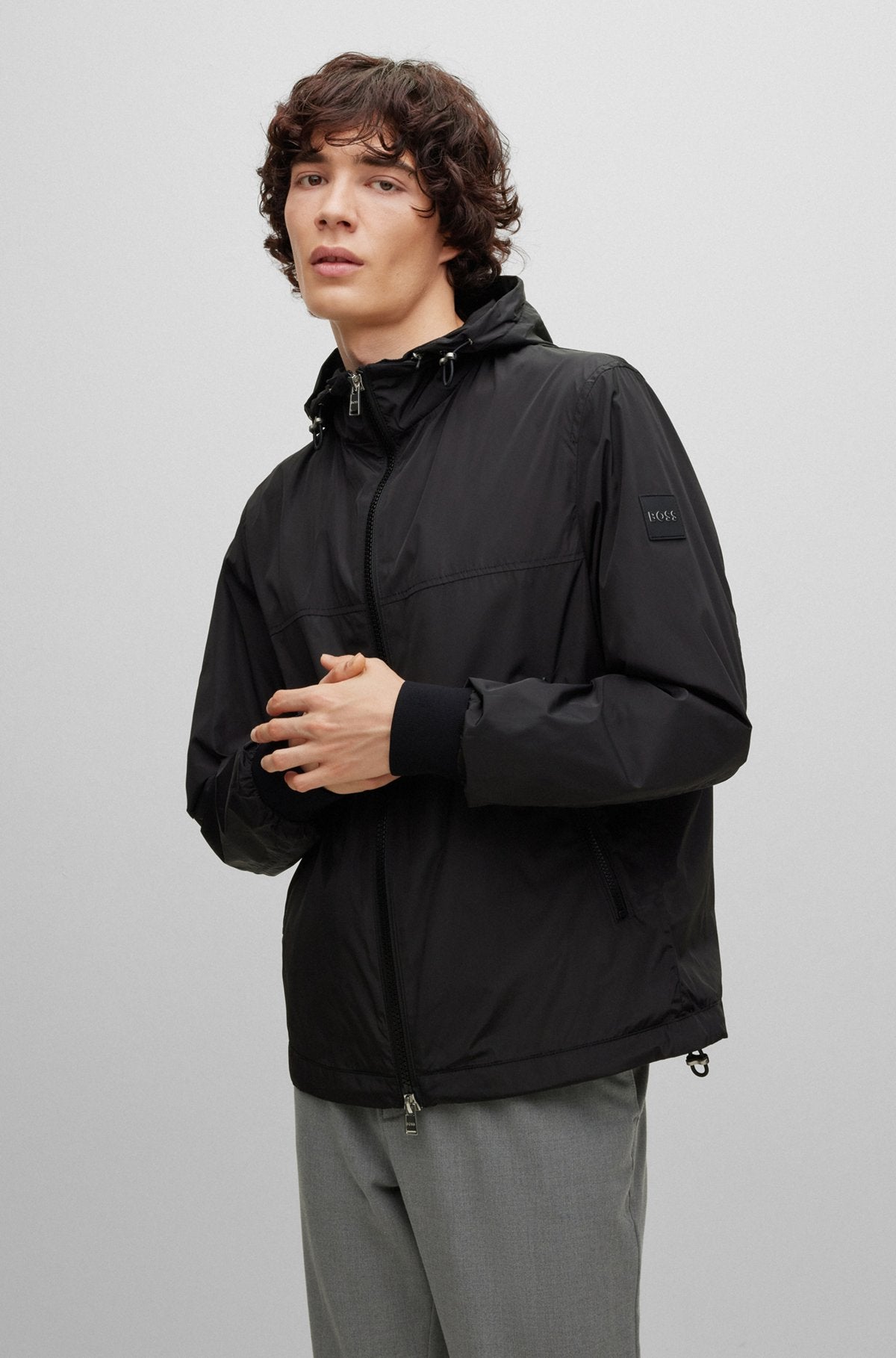 BOSS wind breaker jacket Black color