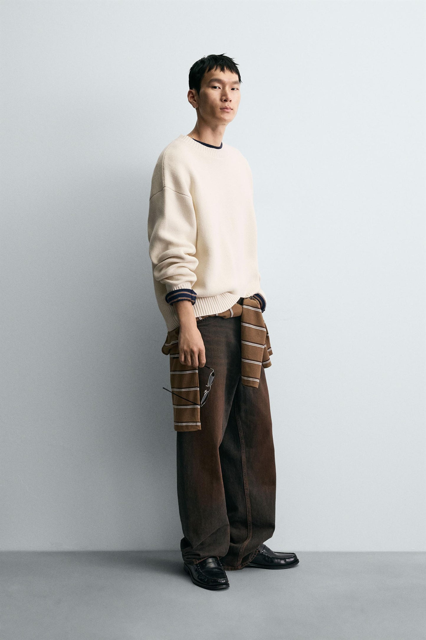 Zara Men Blend Pullover Biege