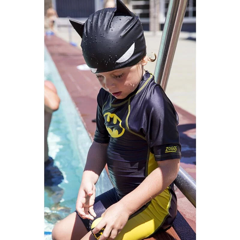 Batman 3D Silicone Swim Cap - Black/Yellow