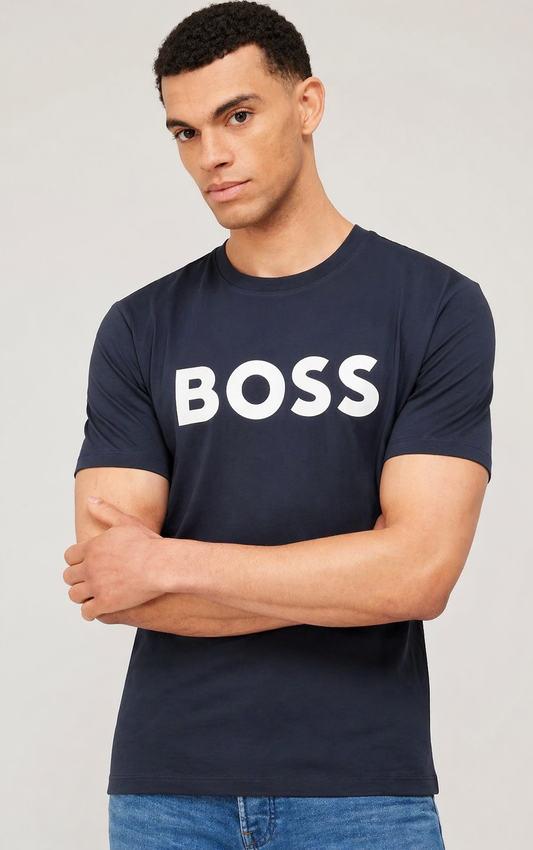 BOSS PRNTD BG LOGO Dark NAVY TSHIRT