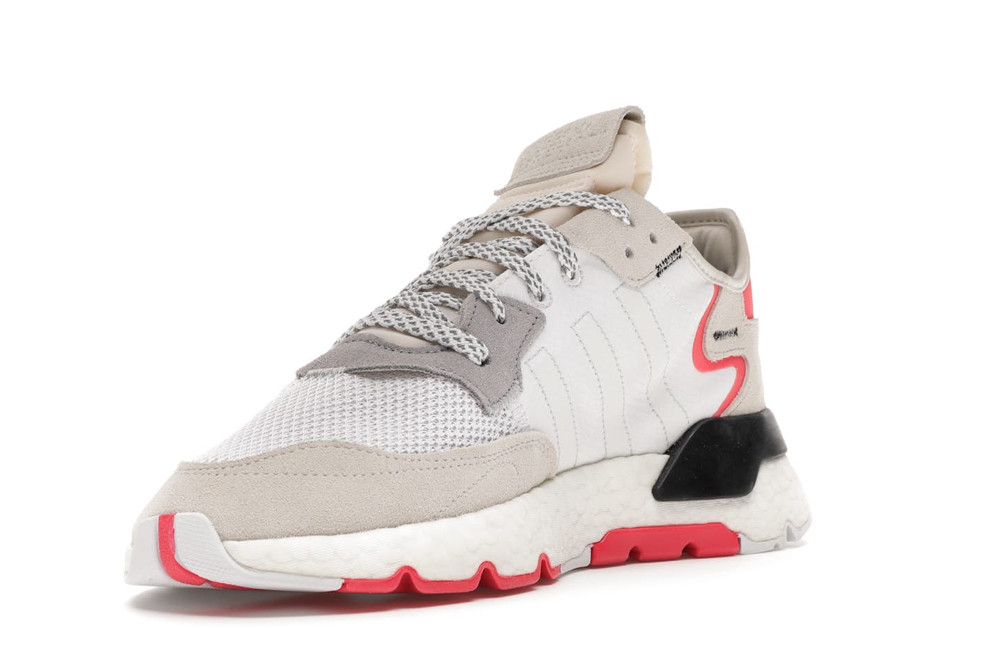 Adidas Nite Jogger White/Cloud White/Shock Red Big Kid's Athletic Shoes without box