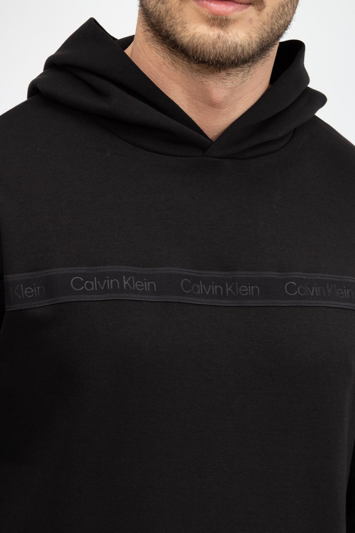 Calvin Klein sweatshirt Logo Tape INTERLOCK Q Hood