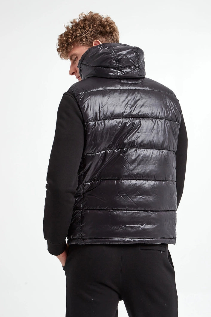 Karl Lagerfeld padded vest Detachable hood