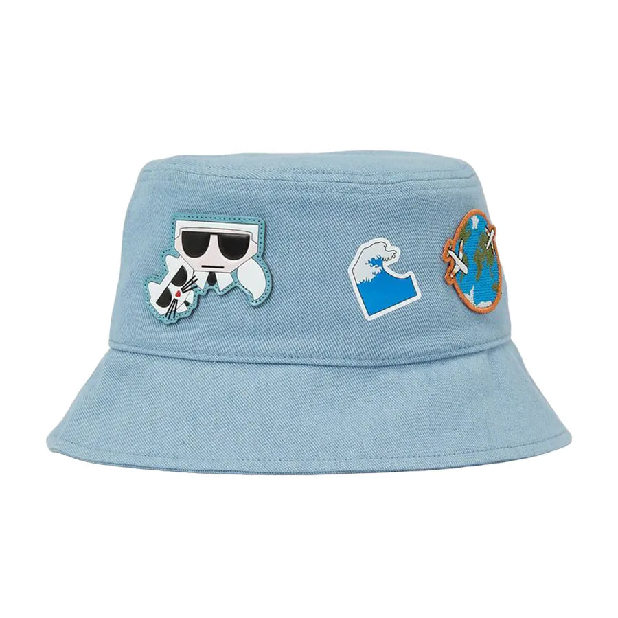 KARL LAGERFELD UNISEX Dinm Blue Bucket Hat