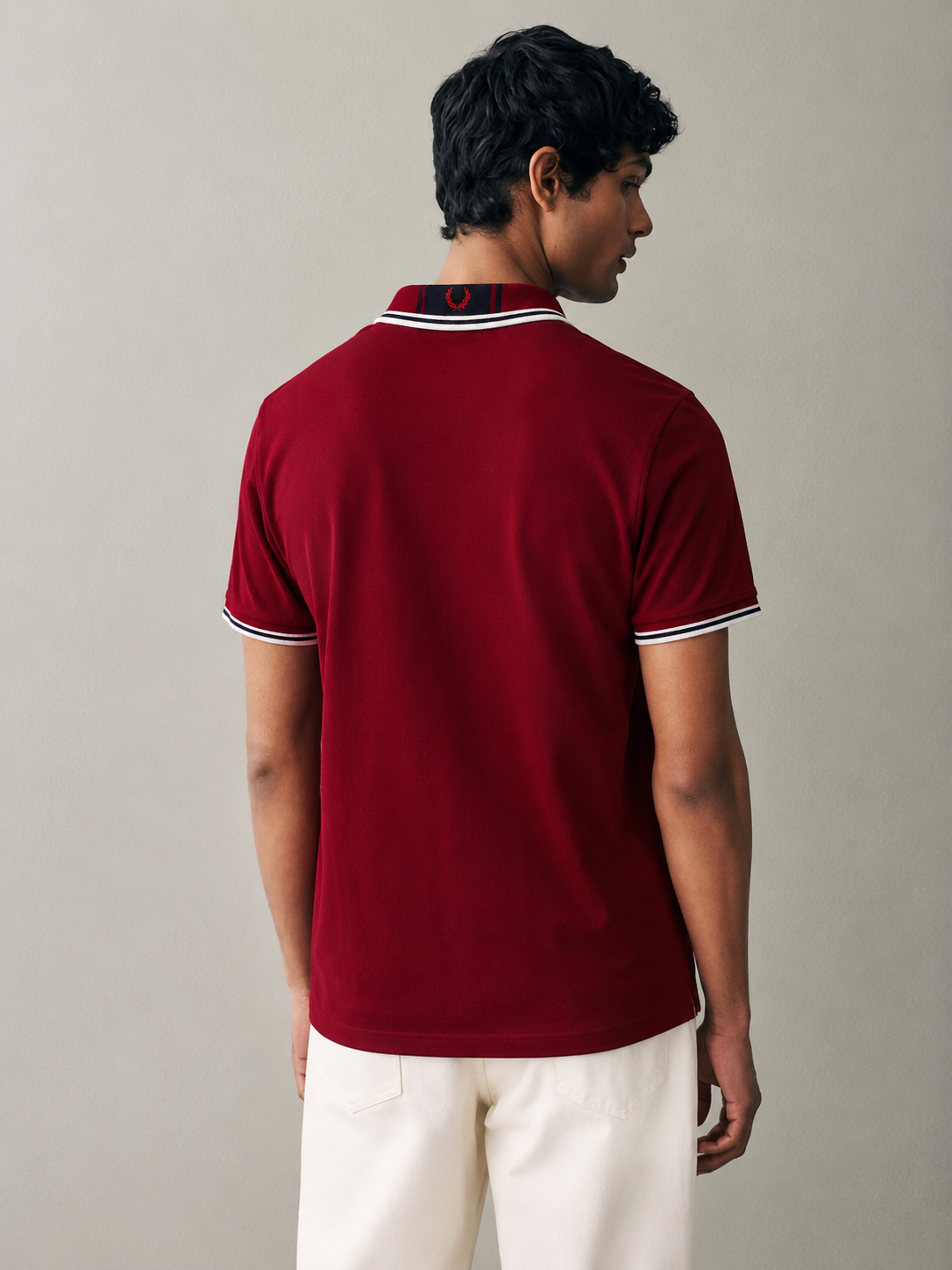 Fred Perry Maroon red polo shirt sqr