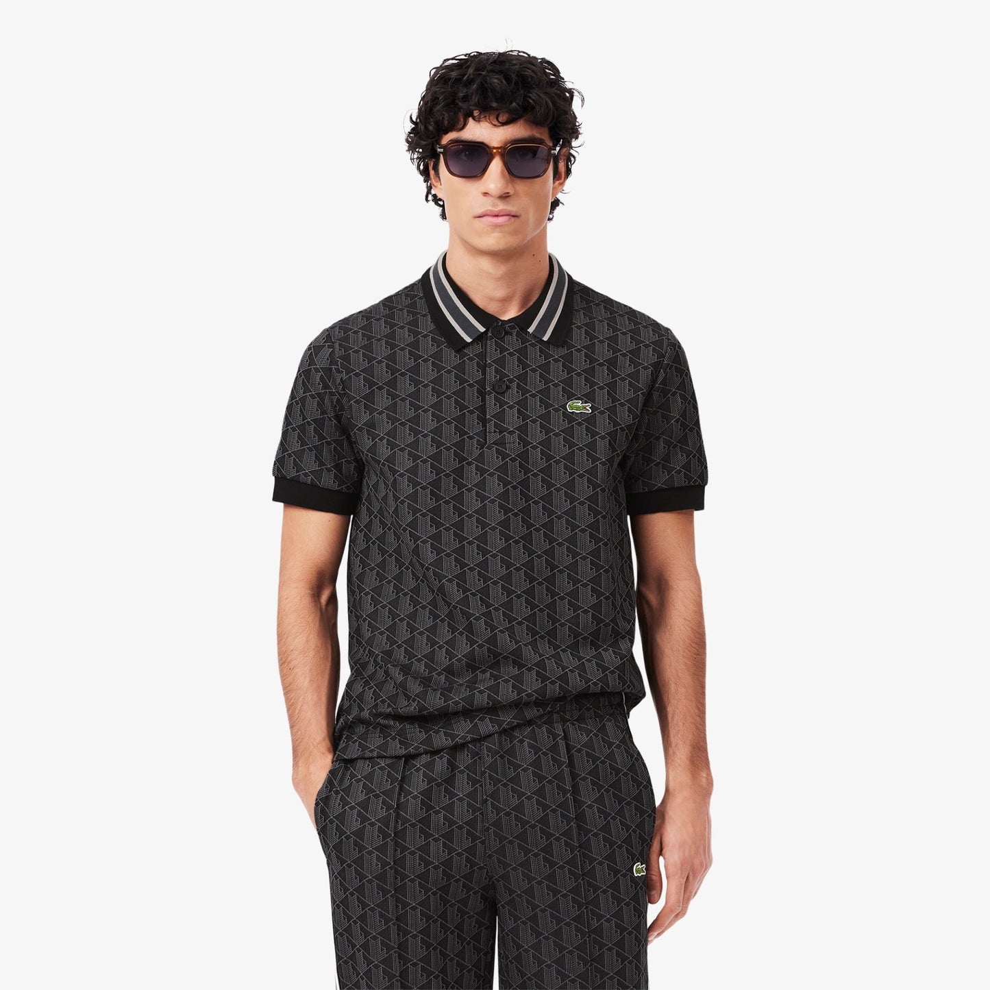 Lacoste Monogram Jacquard Polo Shirt