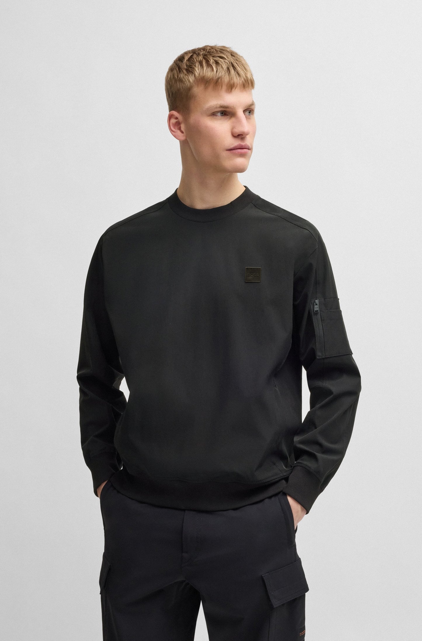 BOSS tech jersey sweatshirt