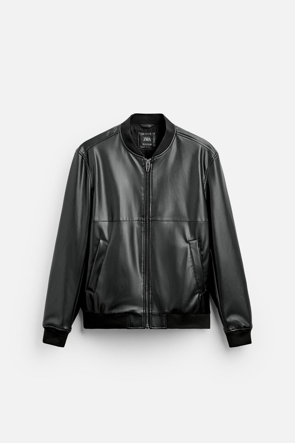 Zara Jacket Leather Bomber Basic