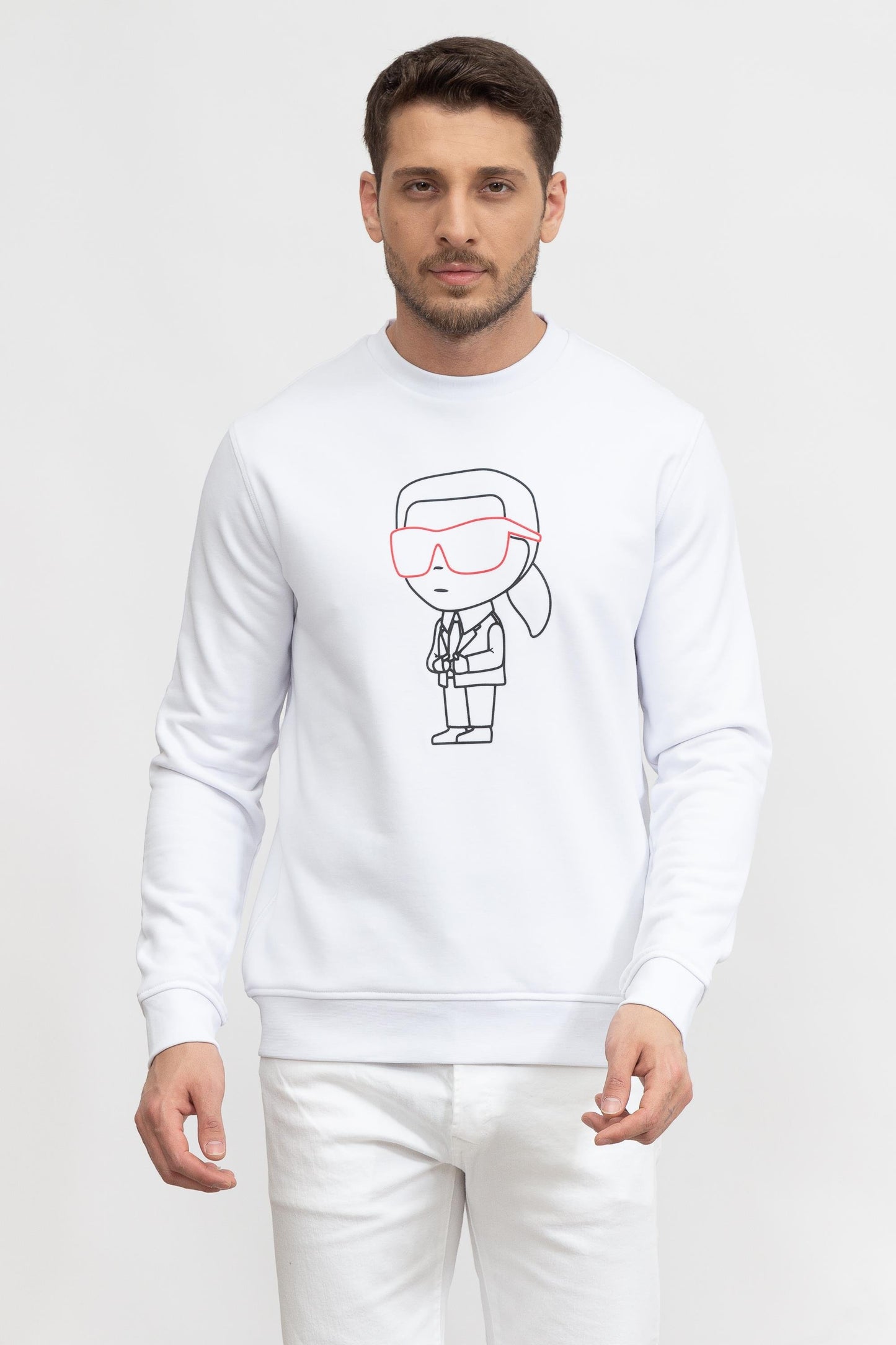 KARL LAGERFELD Round Sweatshirt Slim Fit Uni sex