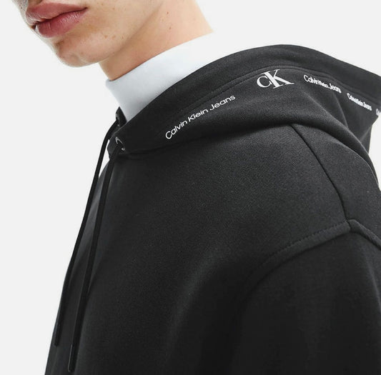 Calvin Klein HOODIE PRINTED HOOD BLACK