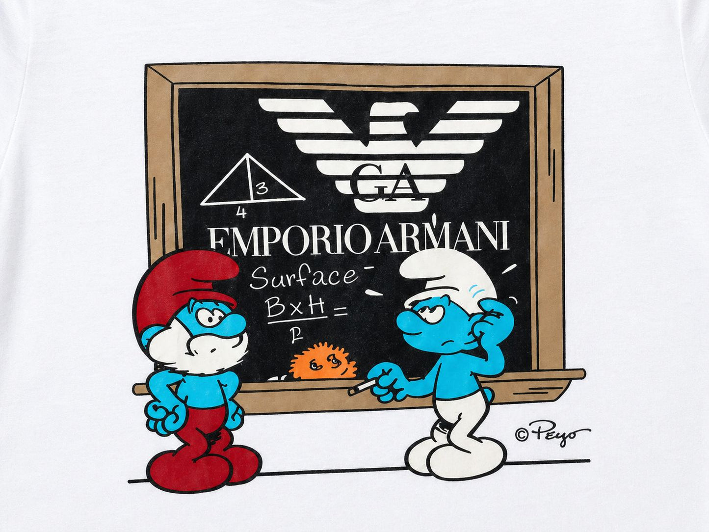 Emporio Armani Kids Smurf White T-Shirt