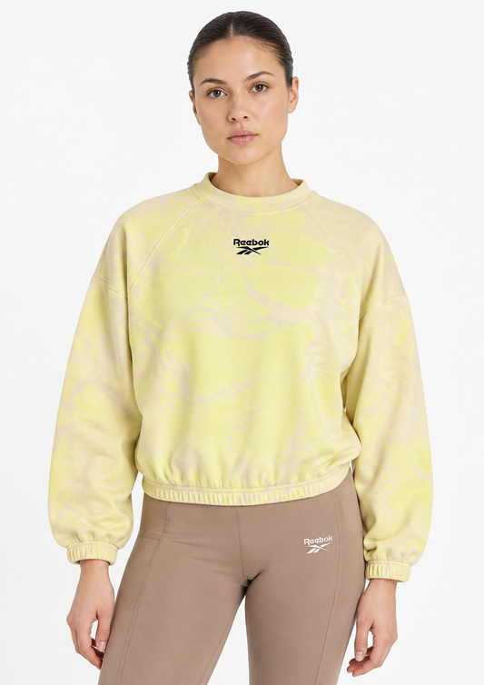 Reebok Women’s Yellow Tie-Dye Sweatshirt