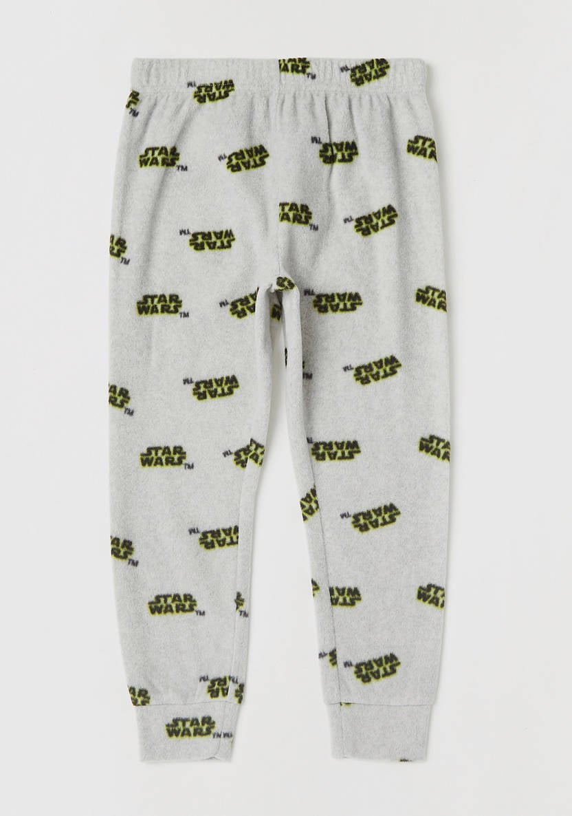 Star Wars Print T-shirt with Long Sleeves and Pyjamas Set
