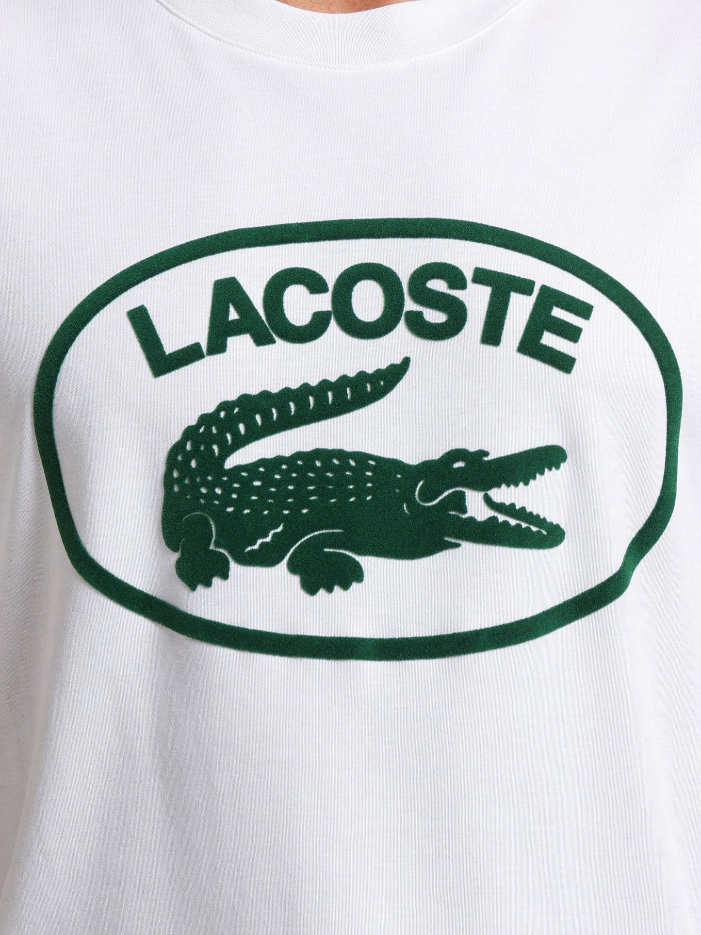 LACOSTE TSHIRT GRN LOGO White