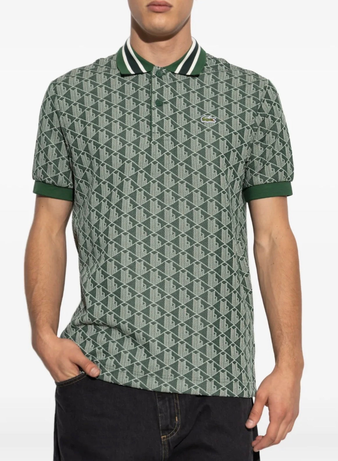 Lacoste Monogram Jacquard Polo Shirt