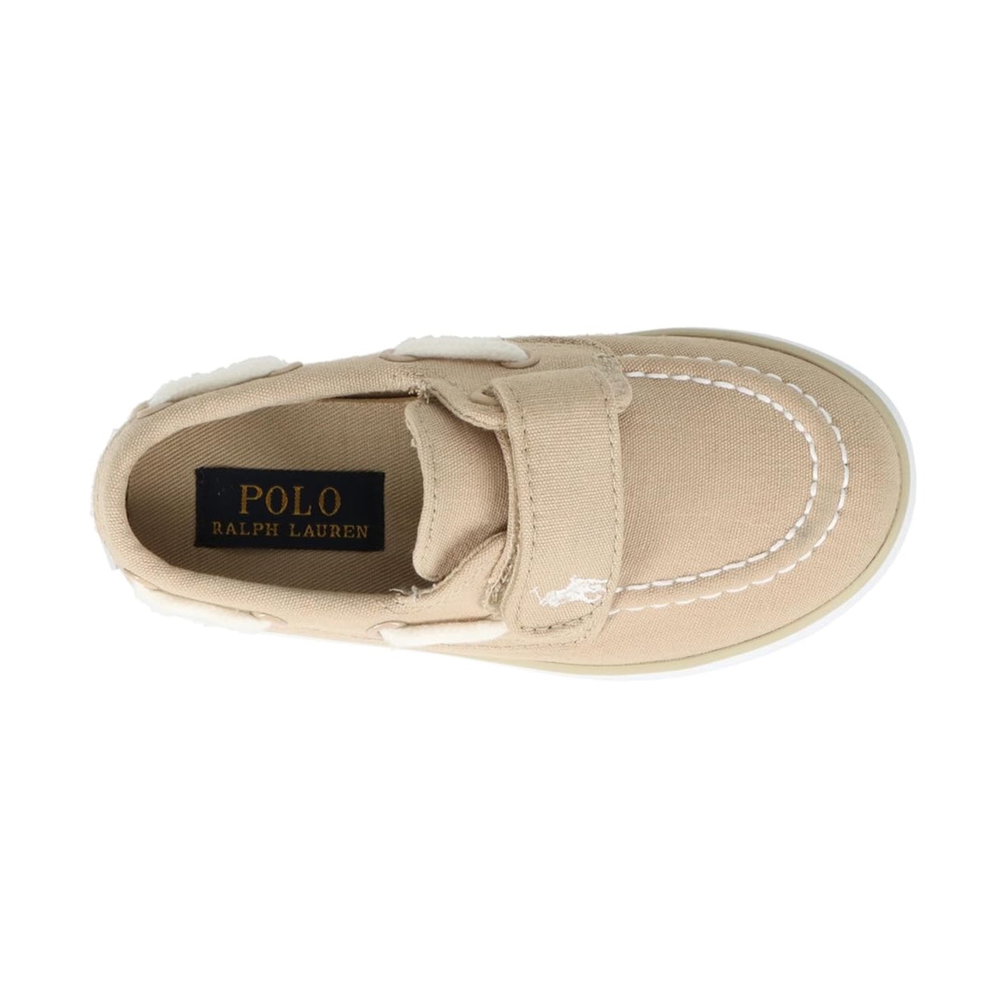 RALPH LAUREN CANVAS SLIP-SHOES BEIGE SHOES (without box)