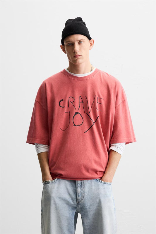 Zara T-Shirt With Contrast Patch