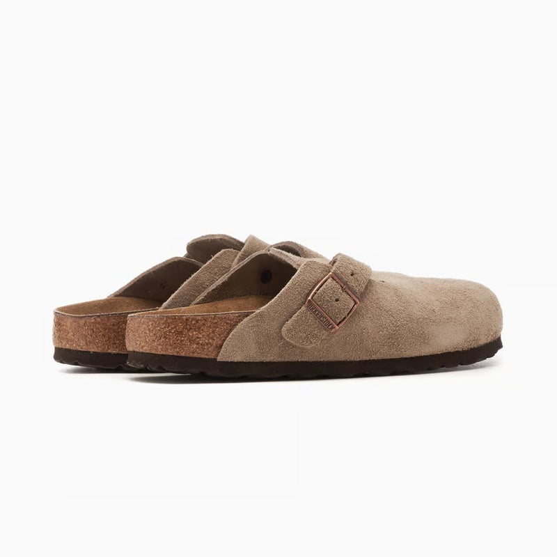 Birkenstock Boston clogs in Taupe Suede