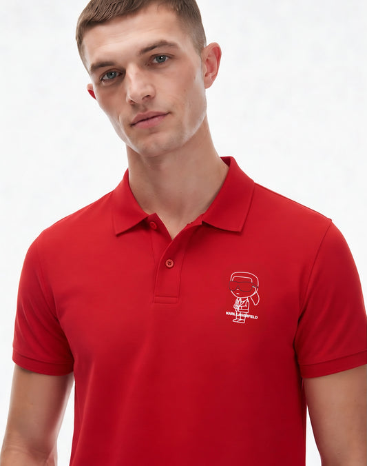 Karl Lagerfeld polo shirt red