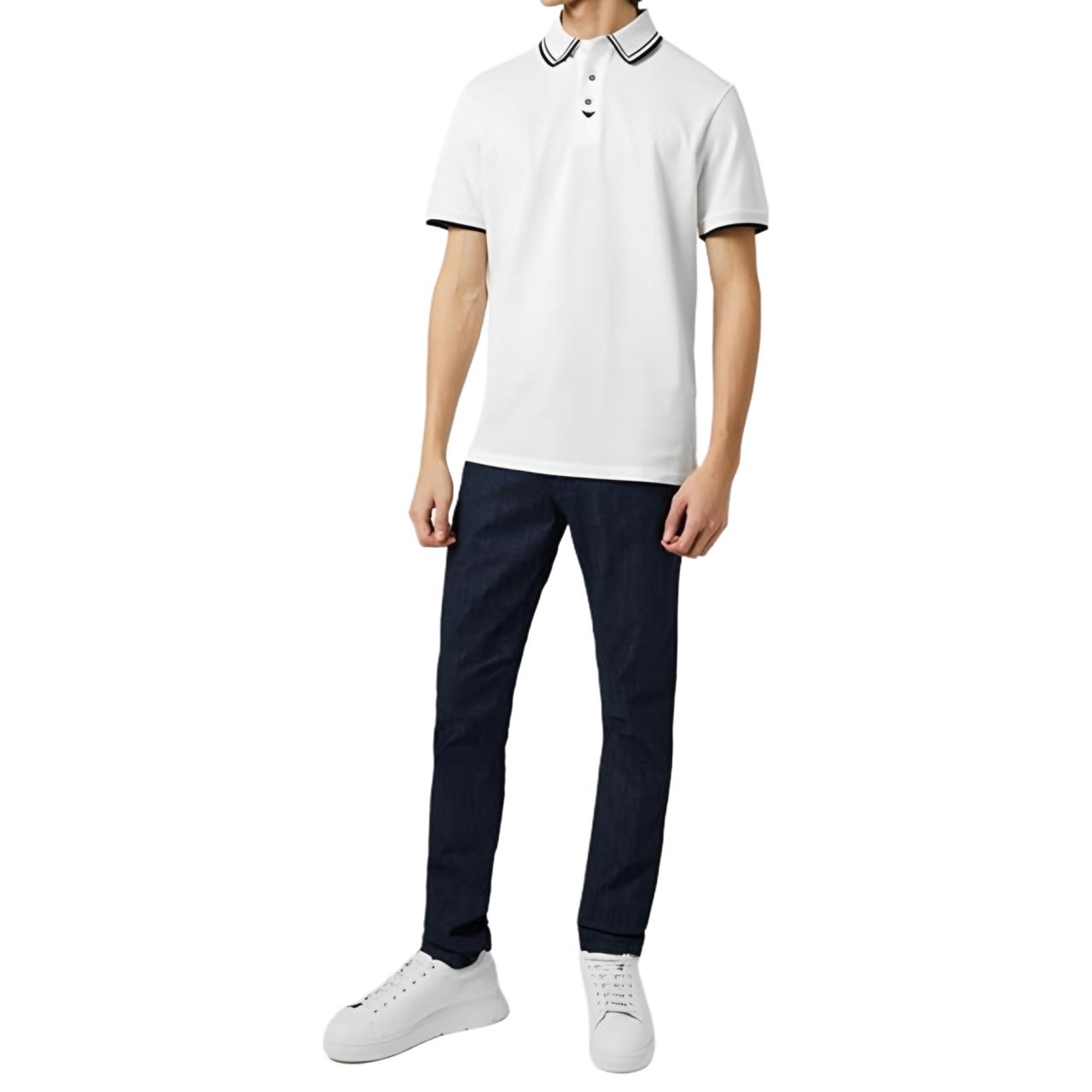 Emporio Armani Polo cotton T-shirt  SLIM FIT White