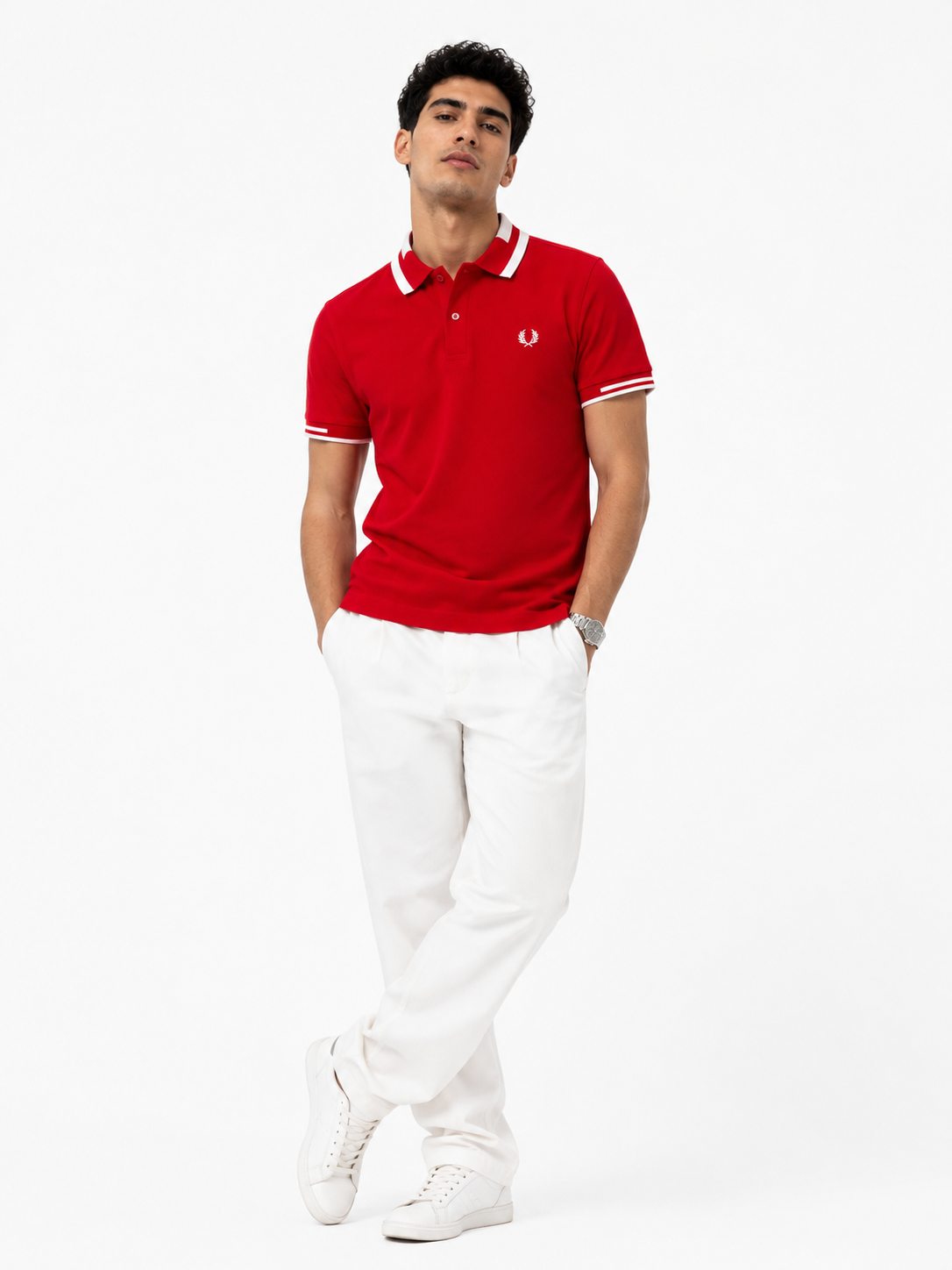 Fred Perry red polo shirt