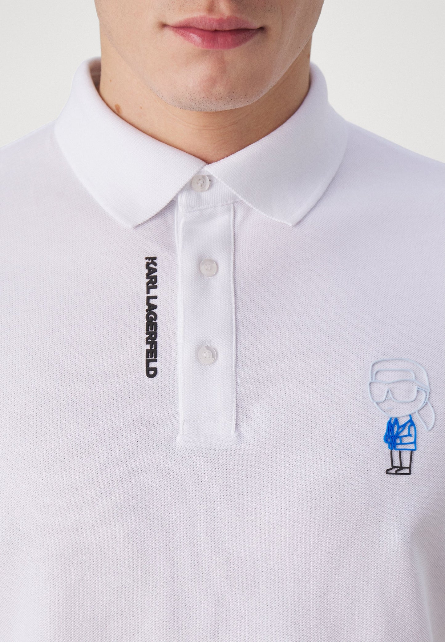KARL LAGERFELD  SLIM FIT POLO TSHIRT  WHITE