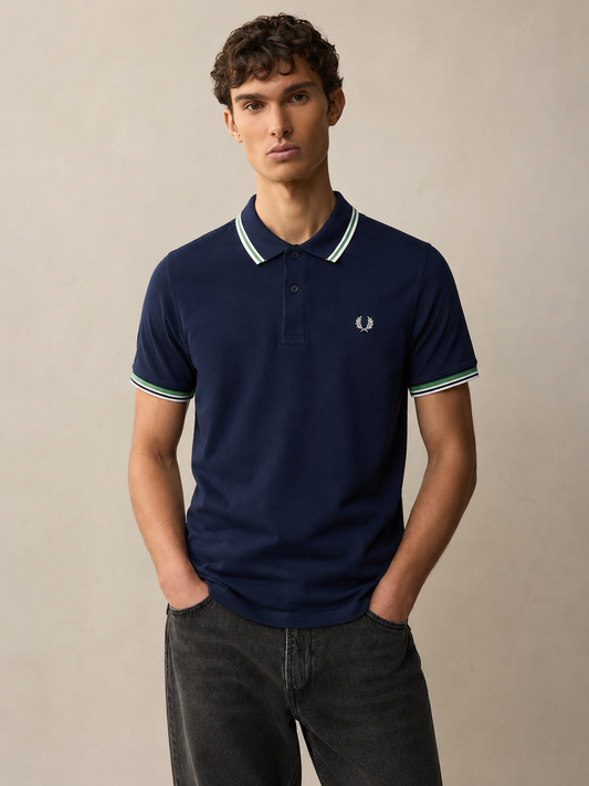 Fred Perry  blue polo shirt sqr