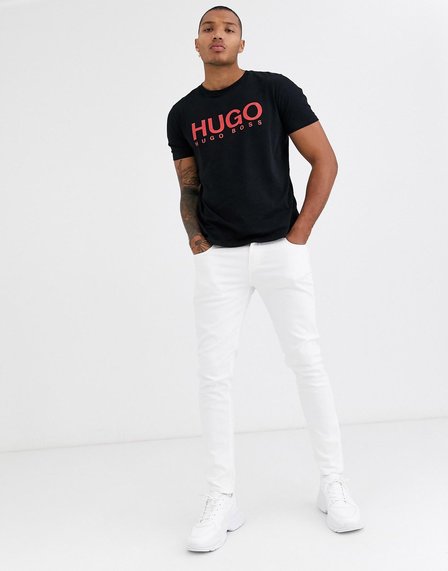 HUGO RED BG LOGO TSHIRT Black