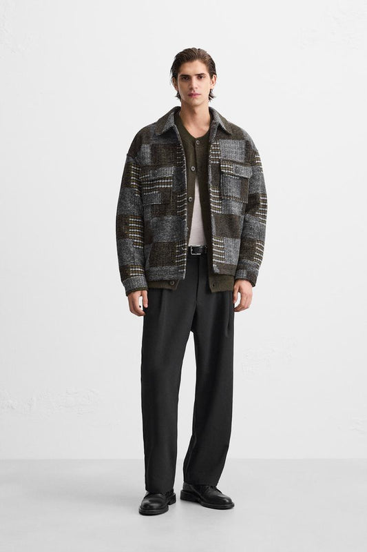 Zara jacket Paded bomber Wool