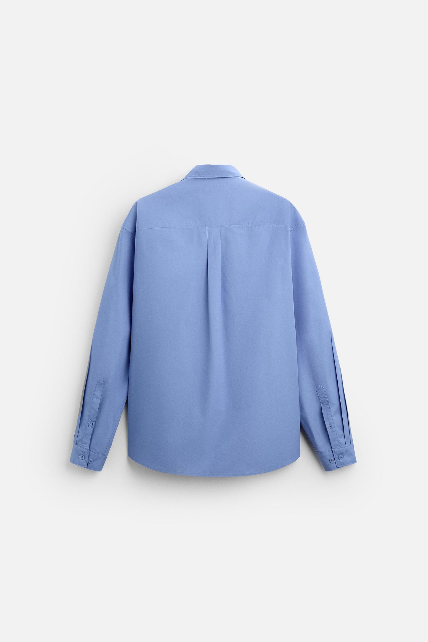 Zara relaxed Pocket poplin shirt blue FIT BIGGER