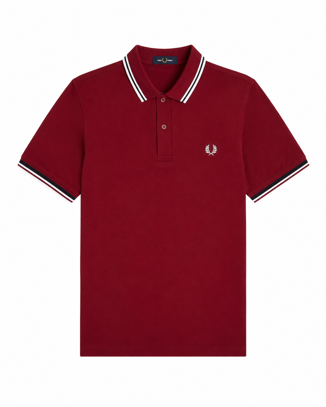 Fred Perry Maroon red polo shirt sqr