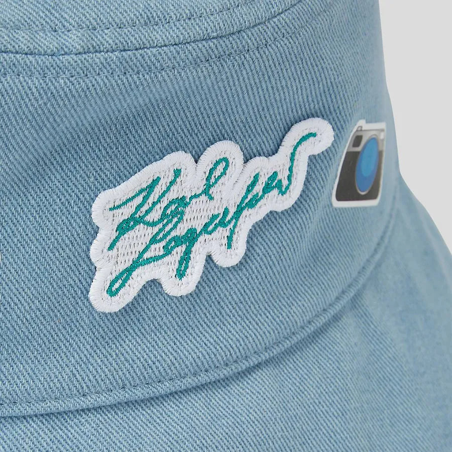 KARL LAGERFELD UNISEX Dinm Blue Bucket Hat