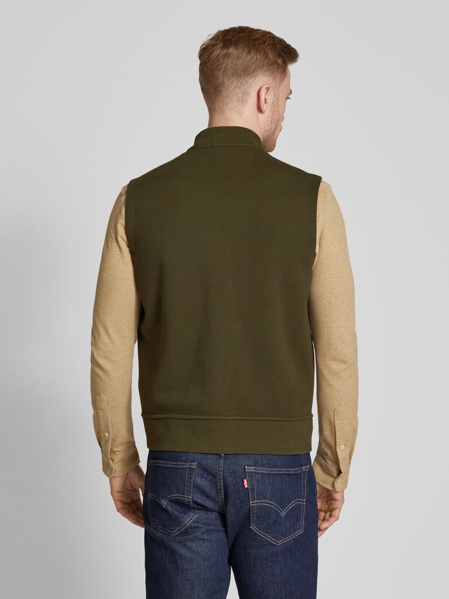 ralph lauren fleeced vest olive