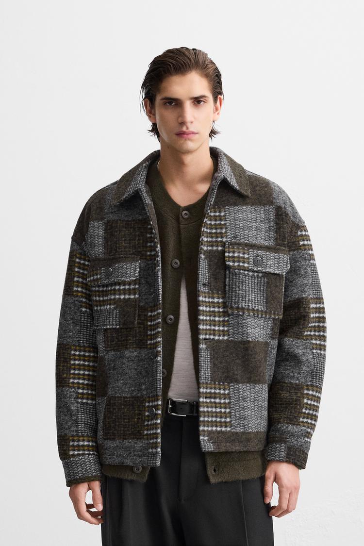 Zara jacket Paded bomber Wool