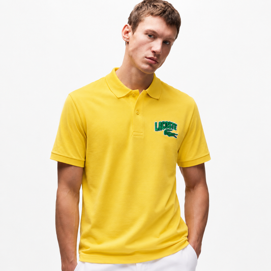 Lacoste Yellow Logo Polo Shirt reguler fit