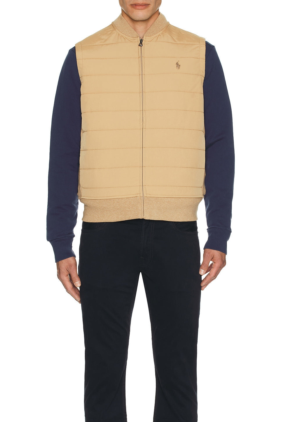 ralph lauren fleeced vest beige