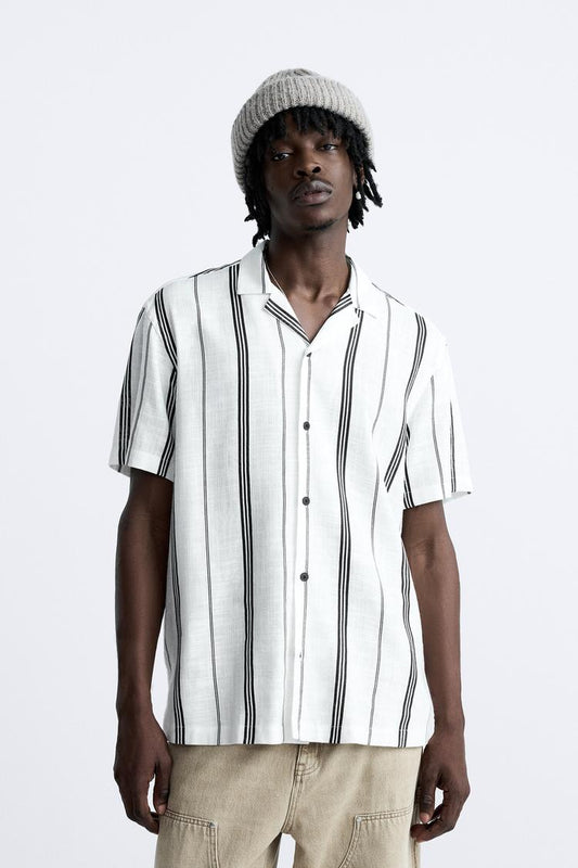 Zara striped linen shirt