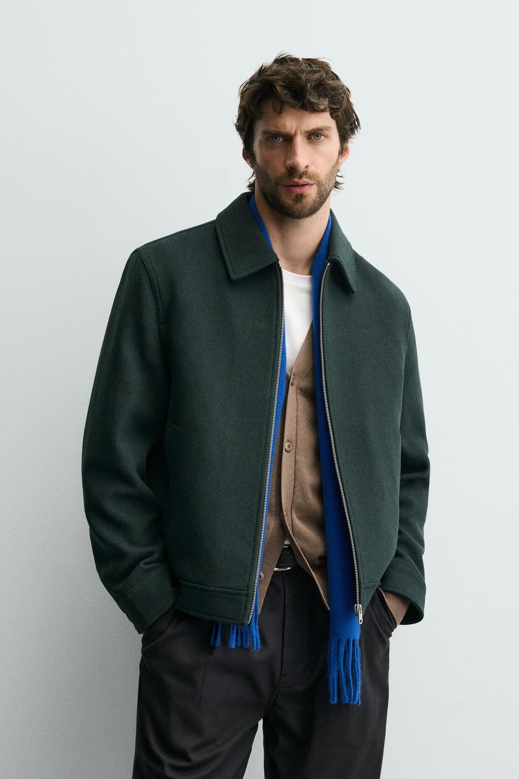 Zara wool-Blind GREEN jacket