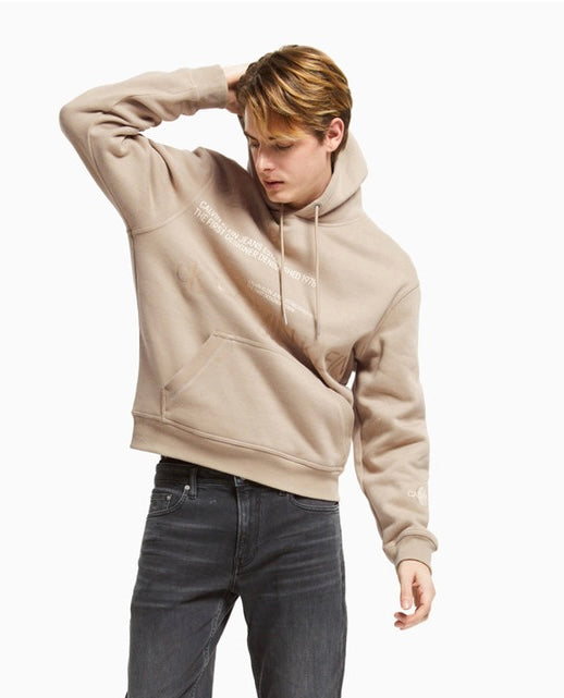 HOODIE  CALVIN KLEIN MULTI URBAN FLEECE BEIGE