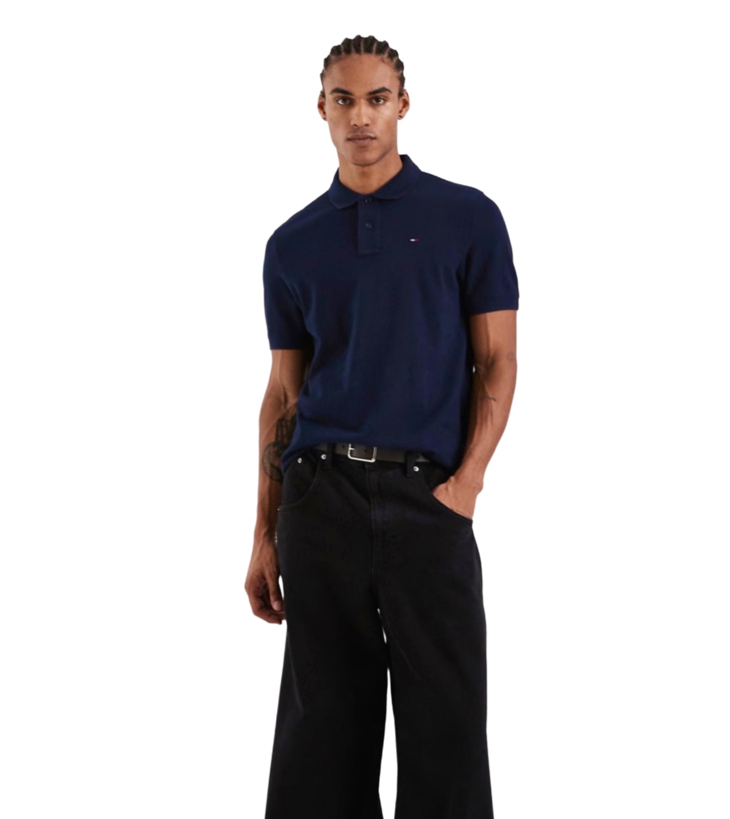 TOMMY HILFIGER SLIM FIT POLO TSHIRT  NAVY