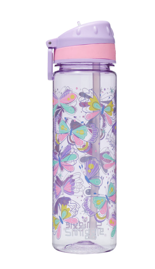 Smiggle butterfly Flutter Drink Up Plastic Drink Bottle 650Ml