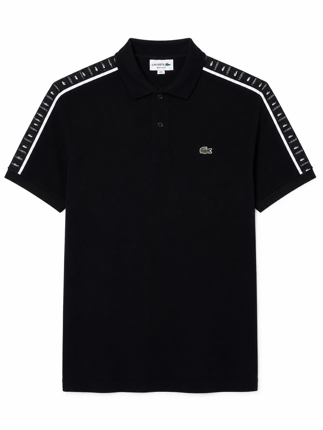 Lacoste contrast stripe pique polo shirt f