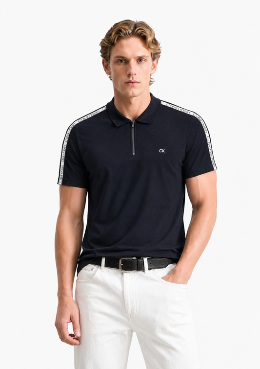 CALVIN KLEIN  POLO  TSHIRT SLIM FIT SHLDR STRP  Dark Navy
